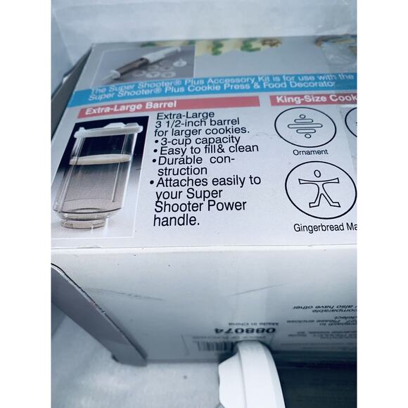 Super Shooter Plus Accessory Kit In Box King Size Cookies 6 Large 12 reg Discs - Picture 4 of 7